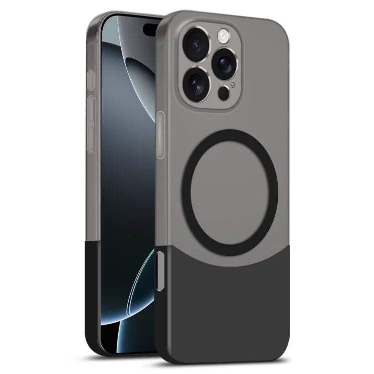 For iPhone 16 Pro Case Compatible with MagSafe Splicing Color Drop-Proof PC Phone Cover