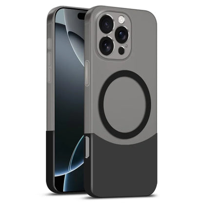 For iPhone 16 Pro Case Compatible with MagSafe Splicing Color Drop-Proof PC Phone Cover
