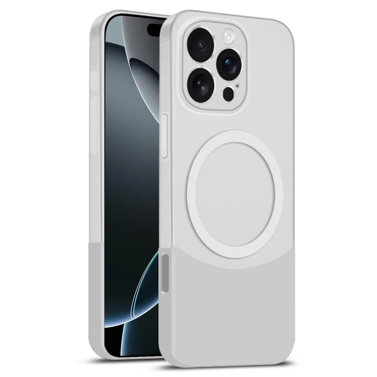For iPhone 16 Pro Case Compatible with MagSafe Splicing Color Drop-Proof PC Phone Cover