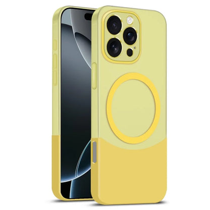 For iPhone 16 Pro Case Compatible with MagSafe Splicing Color Drop-Proof PC Phone Cover