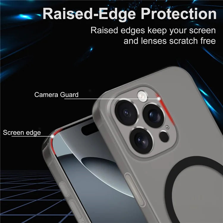 For iPhone 16 Pro Case Compatible with MagSafe Splicing Color Drop-Proof PC Phone Cover