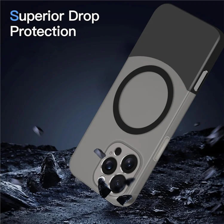 For iPhone 16 Pro Case Compatible with MagSafe Splicing Color Drop-Proof PC Phone Cover