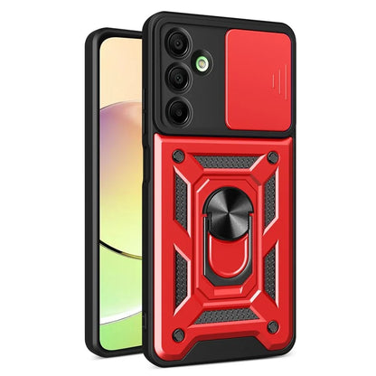 For Samsung Galaxy A16 5G Case with Slide Camera Lid PC+TPU Kickstand Phone Cover