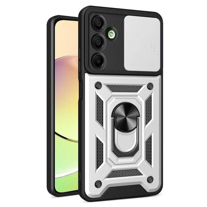 For Samsung Galaxy A16 5G Case with Slide Camera Lid PC+TPU Kickstand Phone Cover