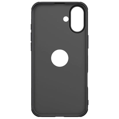 NILLKIN Super Frosted Shield Pro for iPhone 16 Phone Case PC+TPU Matte Phone Cover (Logo Hole Design) - Black
