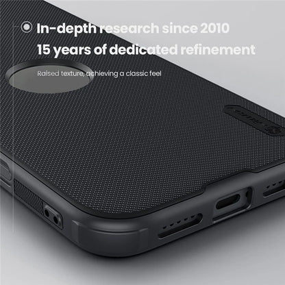 NILLKIN Super Frosted Shield Pro for iPhone 16 Plus Phone Case PC+TPU Matte Phone Cover (Logo Hole Design) - Black