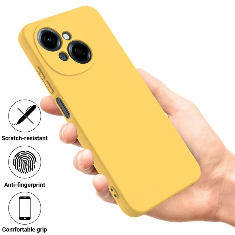 For TECNO Spark Go 1 / Pop 9 5G Case Liquid Silicone Anti-Scratch Phone Cover with Hand Strap