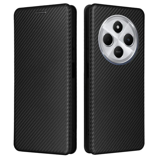 For Xiaomi Redmi 14C 4G Case Carbon Fiber Texture Drop-Proof PU Leather Phone Cover
