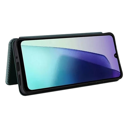 For Xiaomi Redmi 14C 4G Case Carbon Fiber Texture Drop-Proof PU Leather Phone Cover