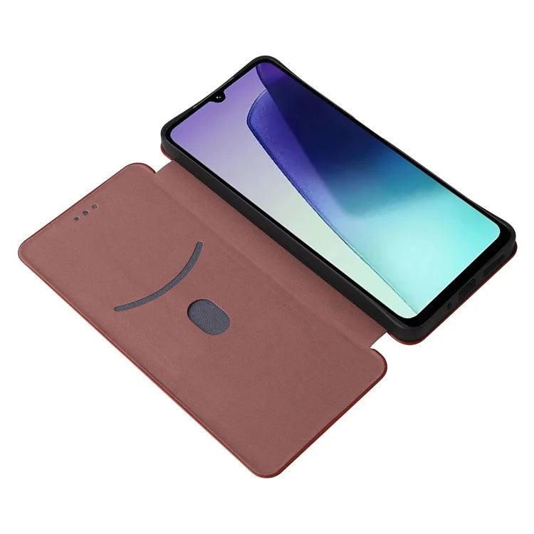 For Xiaomi Redmi 14C 4G Case Carbon Fiber Texture Drop-Proof PU Leather Phone Cover