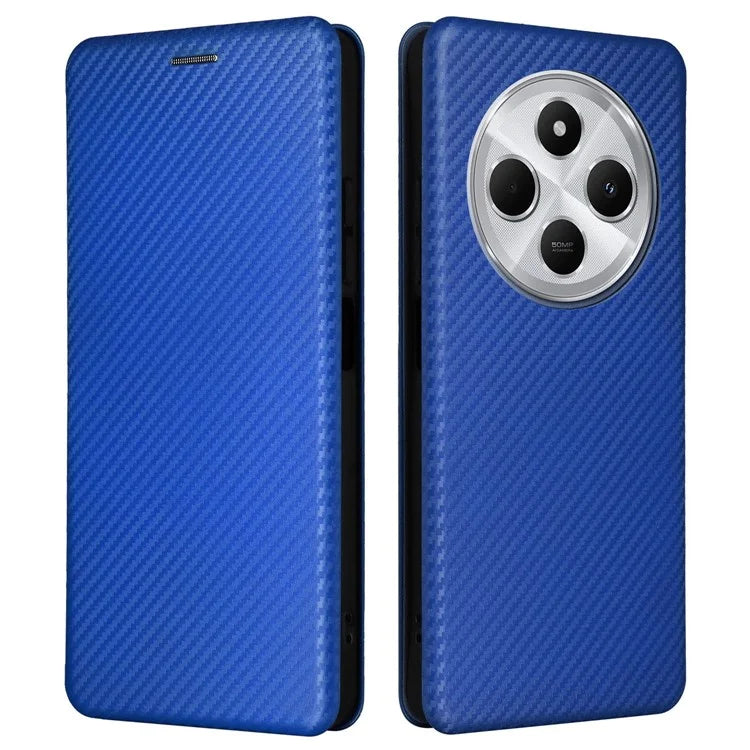 For Xiaomi Redmi 14C 4G Case Carbon Fiber Texture Drop-Proof PU Leather Phone Cover