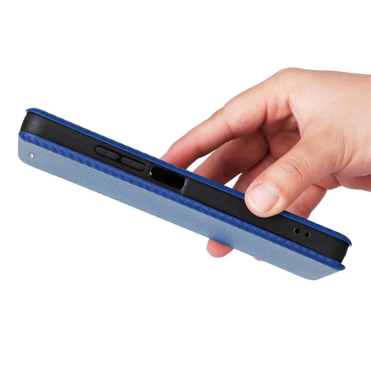 For Xiaomi Redmi 14C 4G Case Carbon Fiber Texture Drop-Proof PU Leather Phone Cover