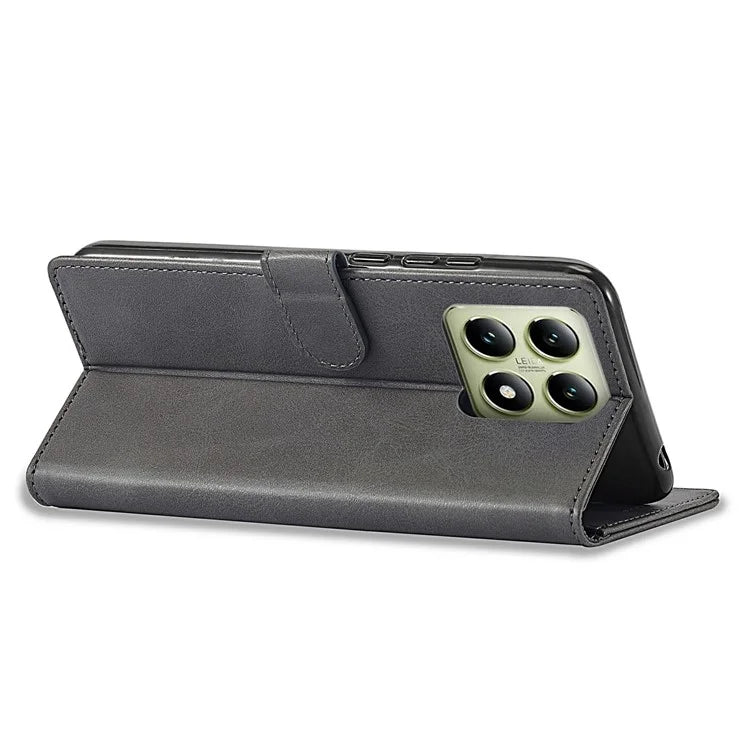 LC.IMEEKE For Xiaomi 14T Case Calf Texture PU Leather Stand Wallet Phone Cover