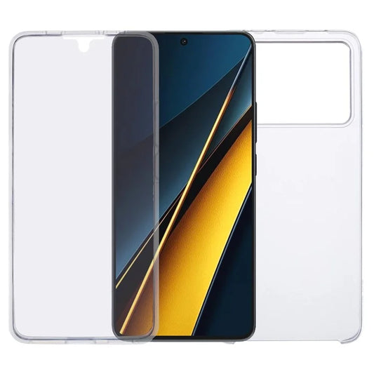 For Xiaomi Poco X6 Pro 5G / Redmi K70E 5G Case TPU Frame Clear Acrylic Back Phone Cover with PET Film