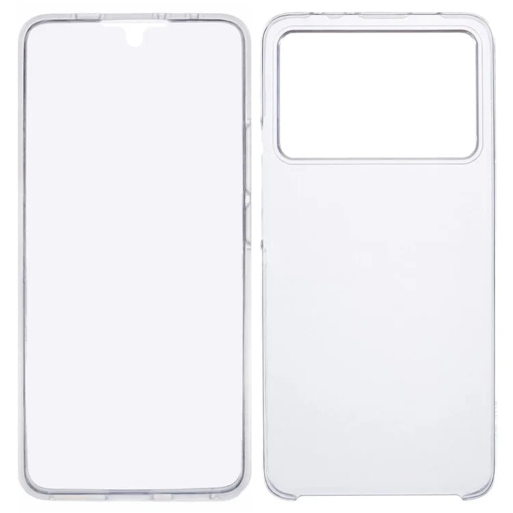 For Xiaomi Poco X6 Pro 5G / Redmi K70E 5G Case TPU Frame Clear Acrylic Back Phone Cover with PET Film