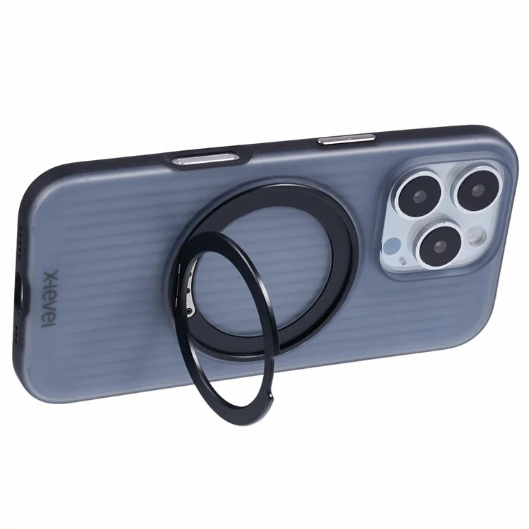 X-LEVEL For iPhone 16 Pro Case Rotating Magnetic Kickstand PC+TPU Phone Cover