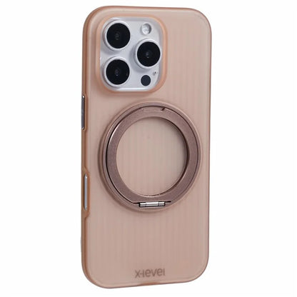 X-LEVEL For iPhone 16 Pro Case Rotating Magnetic Kickstand PC+TPU Phone Cover