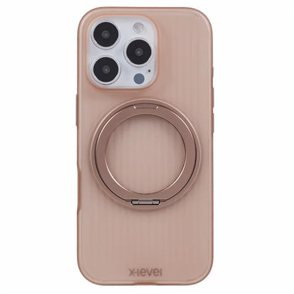 X-LEVEL For iPhone 16 Pro Case Rotating Magnetic Kickstand PC+TPU Phone Cover