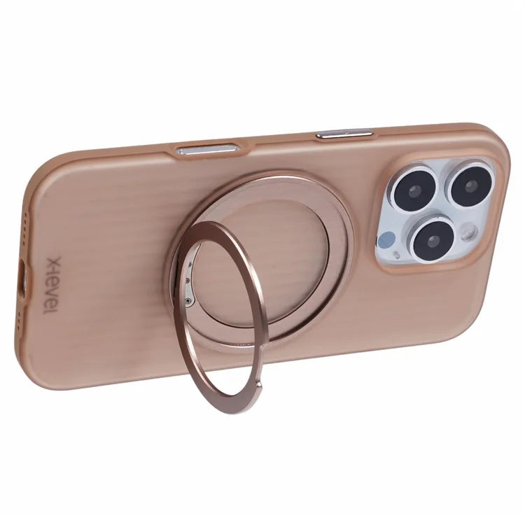 X-LEVEL For iPhone 16 Pro Case Rotating Magnetic Kickstand PC+TPU Phone Cover