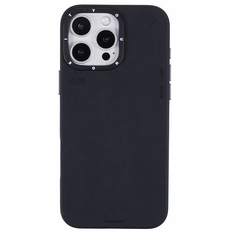 YOUNGKIT For iPhone 16 Pro Case Compatible with MagSafe PU Leather + PC Phone Cover