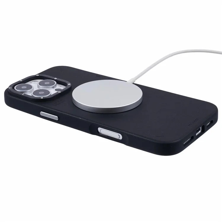 YOUNGKIT For iPhone 16 Pro Case Compatible with MagSafe PU Leather + PC Phone Cover
