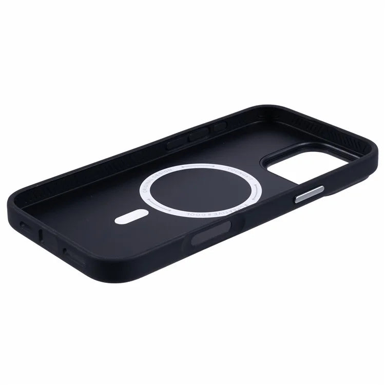 YOUNGKIT For iPhone 16 Pro Case Compatible with MagSafe PU Leather + PC Phone Cover