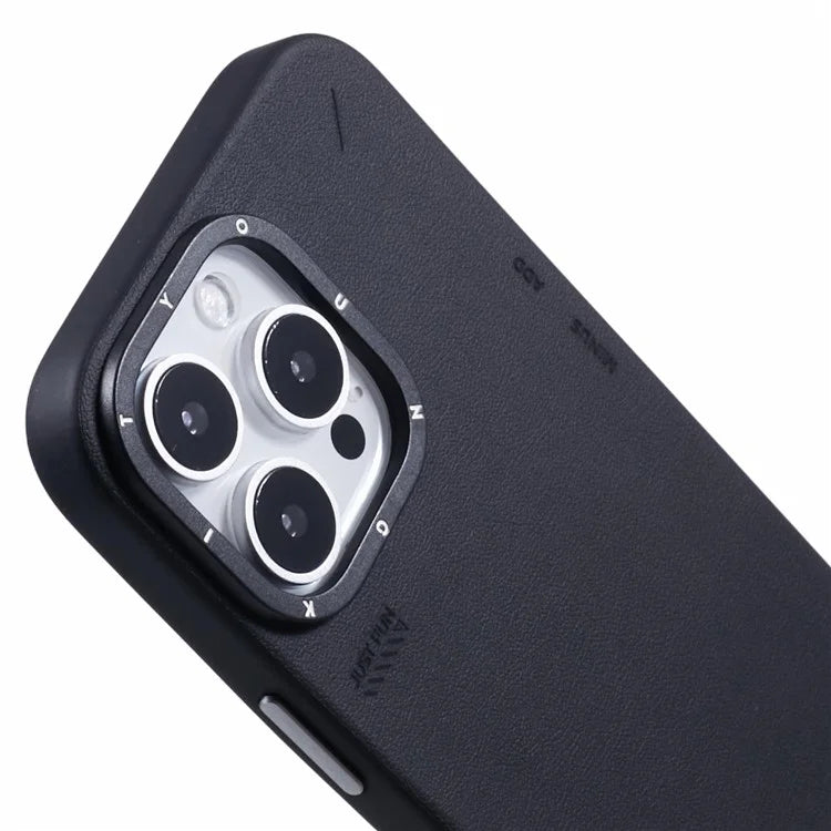 YOUNGKIT For iPhone 16 Pro Case Compatible with MagSafe PU Leather + PC Phone Cover
