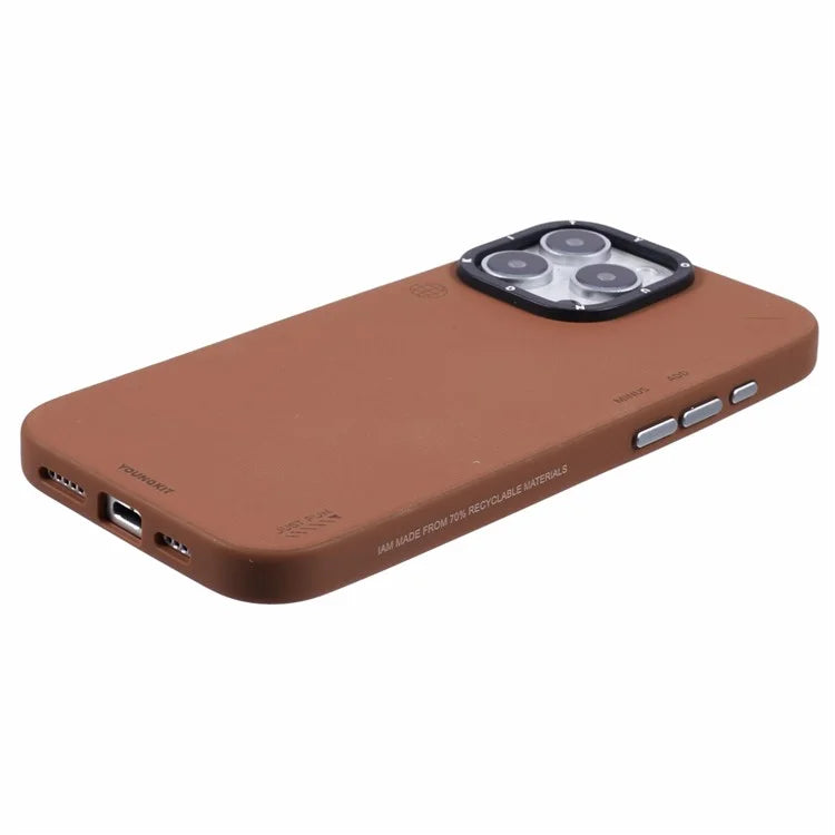 YOUNGKIT For iPhone 16 Pro Case Compatible with MagSafe PU Leather + PC Phone Cover