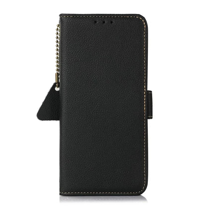 TJ For Xiaomi 14T Pro Case RFID Blocking Genuine Cow Leather Phone Cover