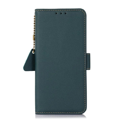 TJ For Xiaomi 14T Pro Case RFID Blocking Genuine Cow Leather Phone Cover