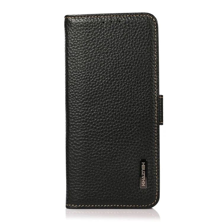 KHAZNEH For Xiaomi 14T Pro Phone Case Genuine Cow Leather Cover RFID Blocking
