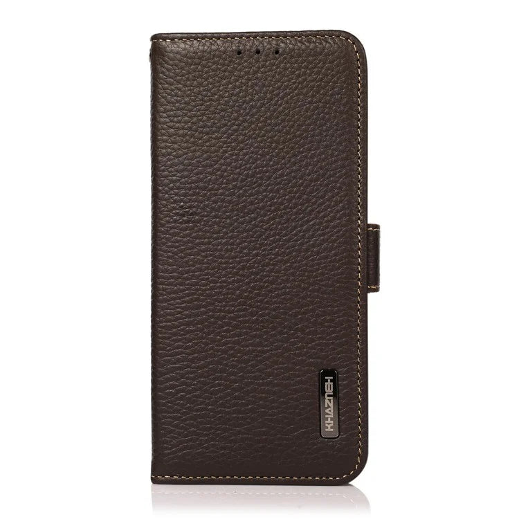 KHAZNEH For Xiaomi 14T Pro Phone Case Genuine Cow Leather Cover RFID Blocking