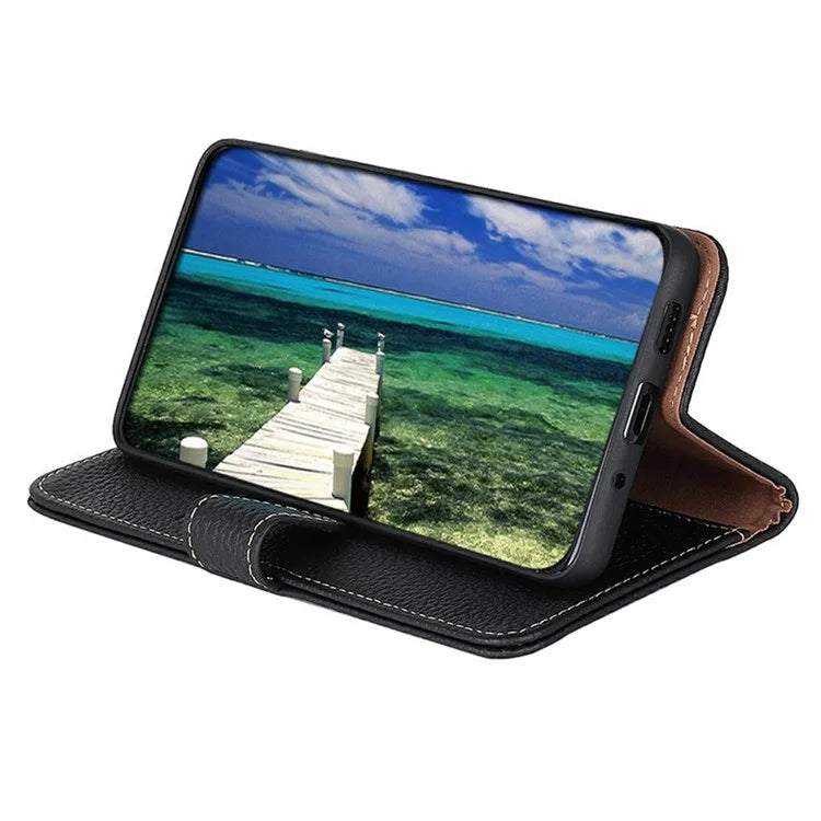 KHAZNEH For Xiaomi 14T Pro Phone Case Genuine Cow Leather Flip Cover
