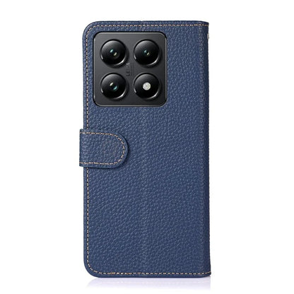 KHAZNEH For Xiaomi 14T Pro Phone Case Genuine Cow Leather Flip Cover