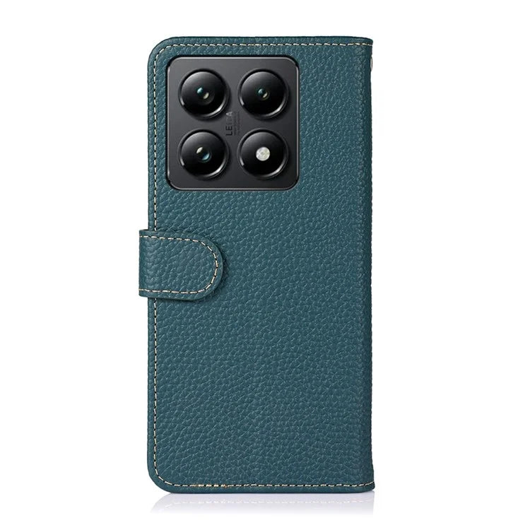 KHAZNEH For Xiaomi 14T Pro Phone Case Genuine Cow Leather Flip Cover