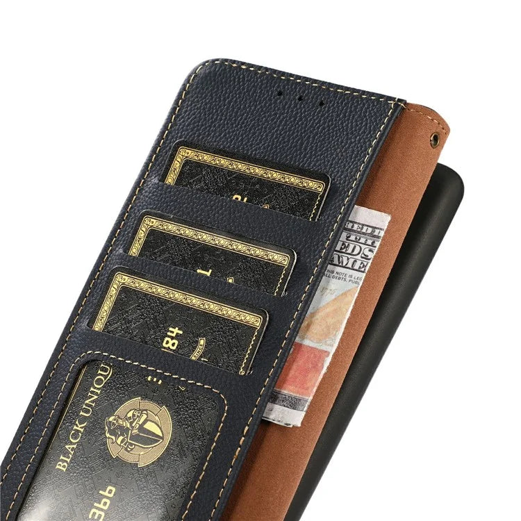 KHAZNEH For Xiaomi 14T Pro Case Genuine Cow Leather Wallet Phone Cover