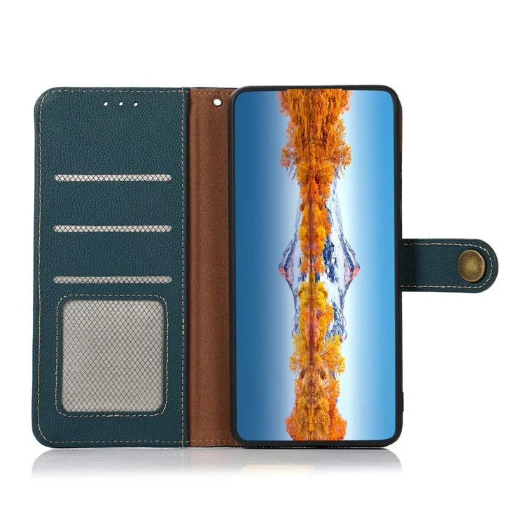 KHAZNEH For Xiaomi 14T Pro Case Genuine Cow Leather Wallet Phone Cover