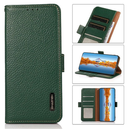 KHAZNEH For Xiaomi 14T Phone Case Genuine Cow Leather Cover RFID Blocking