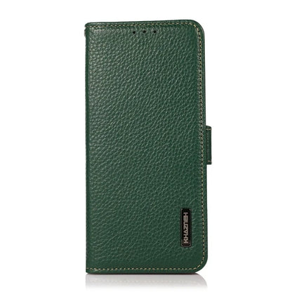 KHAZNEH For Xiaomi 14T Phone Case Genuine Cow Leather Cover RFID Blocking