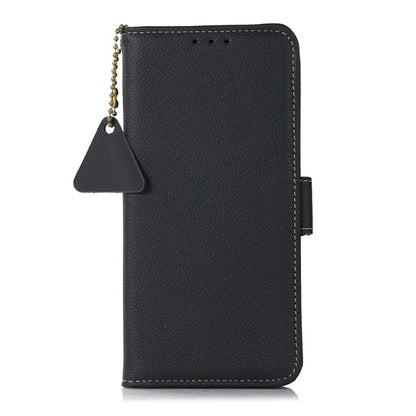 TJ For Xiaomi 14T Case RFID Blocking Genuine Cow Leather Phone Cover