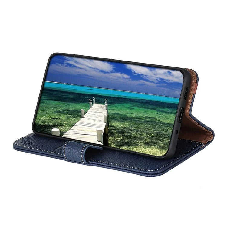KHAZNEH For Xiaomi 14T Phone Case Genuine Cow Leather Flip Cover