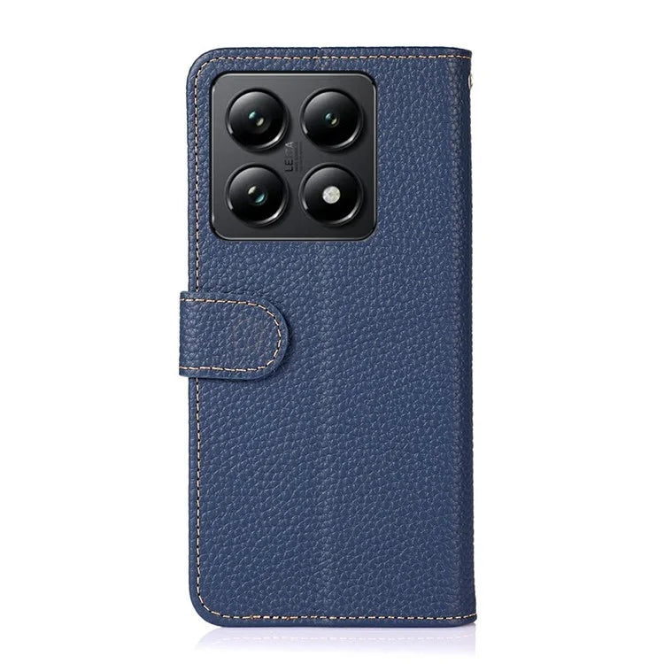 KHAZNEH For Xiaomi 14T Phone Case Genuine Cow Leather Flip Cover