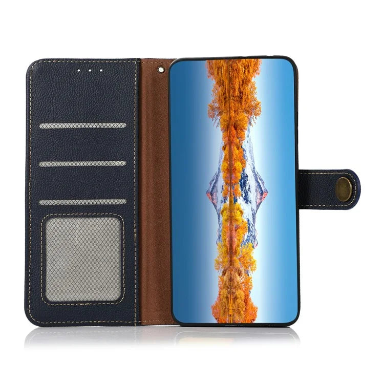 KHAZNEH For Xiaomi 14T Case Genuine Cow Leather Wallet Phone Cover