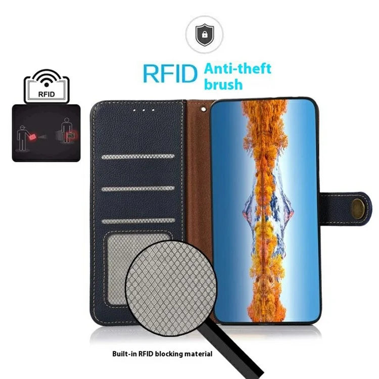 KHAZNEH For Xiaomi 14T Case Genuine Cow Leather Wallet Phone Cover
