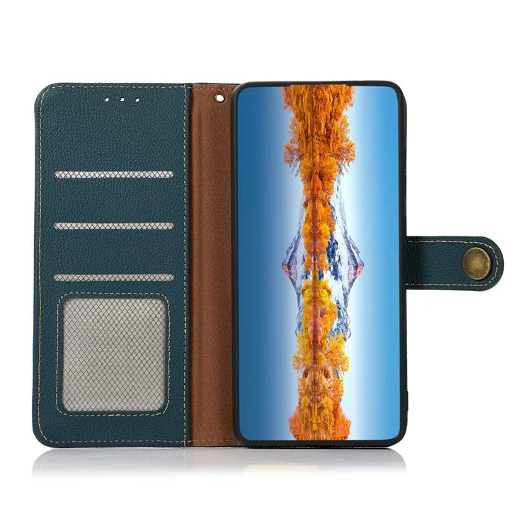 KHAZNEH For Xiaomi 14T Case Genuine Cow Leather Wallet Phone Cover