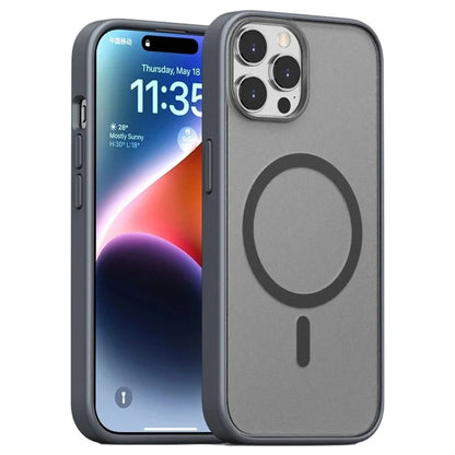 For iPhone 15 Pro Max Case Compatible with MagSafe Skin-Touch PC+TPU Rubberized Phone Cover