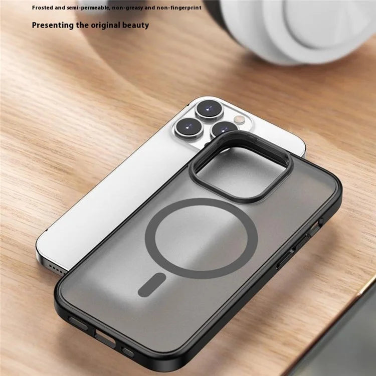 For iPhone 16 Pro Case Compatible with MagSafe Skin-Touch PC+TPU Rubberized Phone Cover