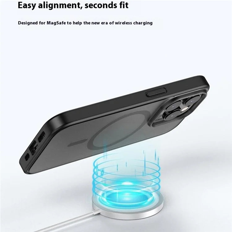 For iPhone 16 Pro Case Compatible with MagSafe Skin-Touch PC+TPU Rubberized Phone Cover
