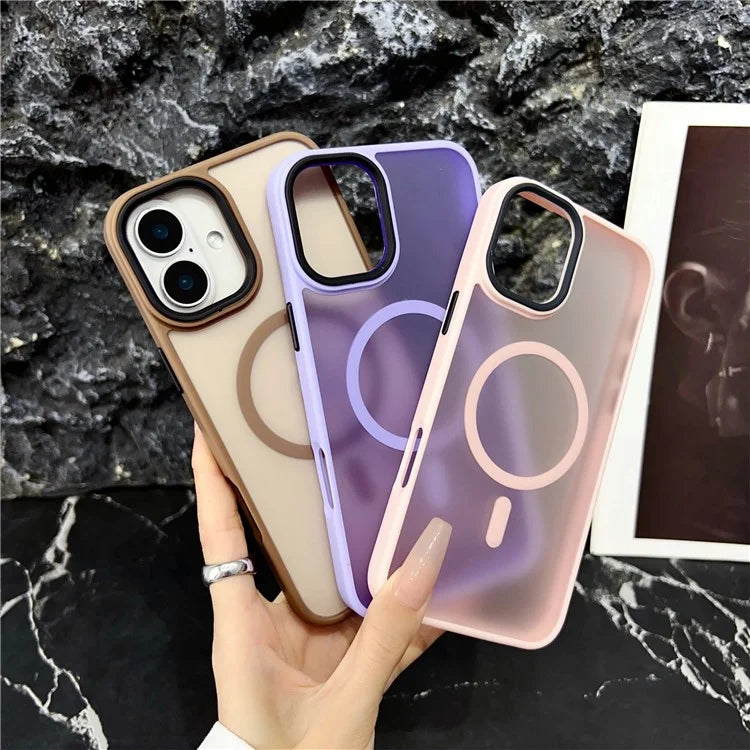 For iPhone 16 Plus Case Compatible with MagSafe Skin-Touch Matte Anti-Drop TPU+PC Phone Cover