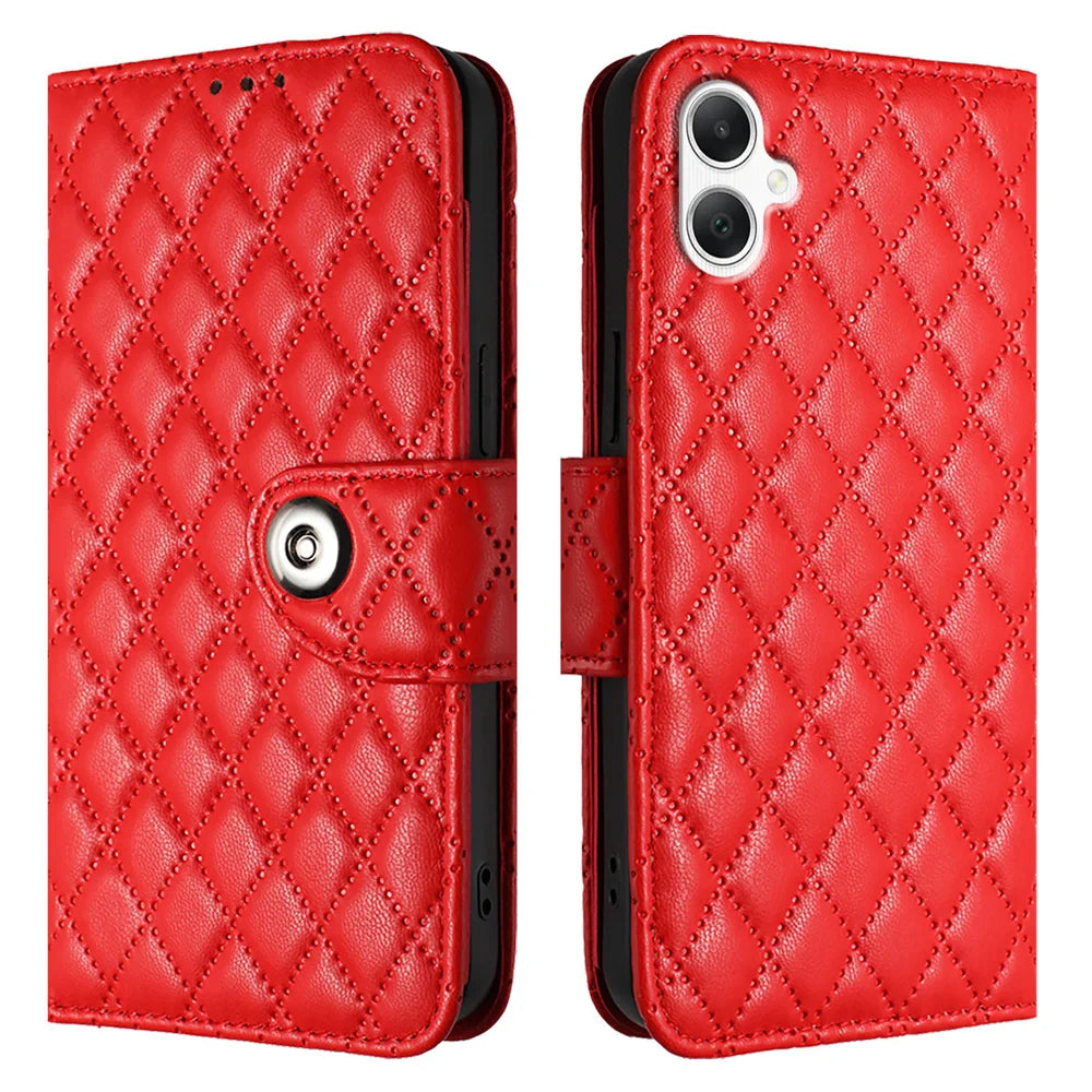 For Samsung Galaxy A06 Case YB Imprinting Series-8 Leather Wallet Phone Cover with 7 Card Slots